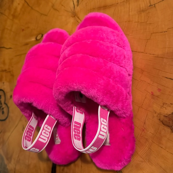 UGG Shoes - NEW pink Ugg fluff yeah slipper shoes